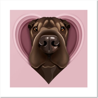 Shar Pei Heart Posters and Art